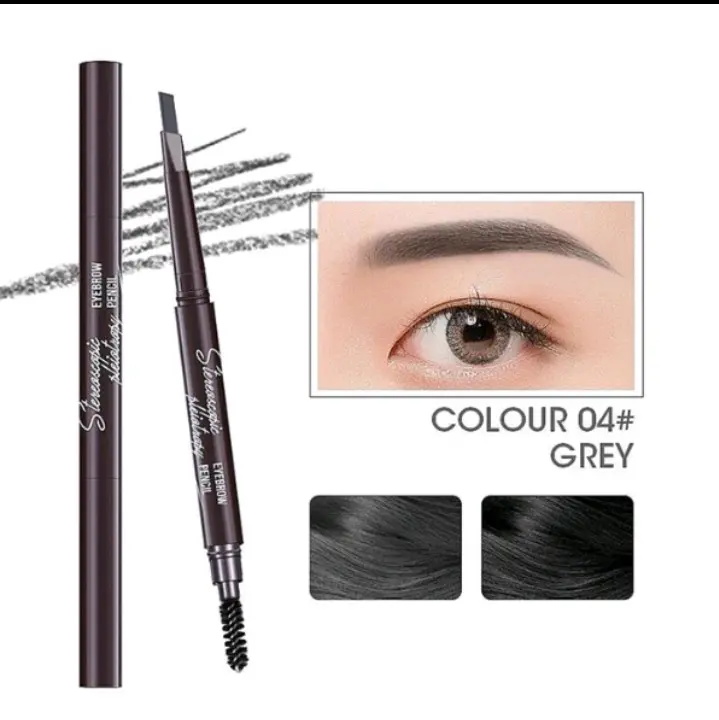 PENCIL ALIS 2 in 1 PENCIL ALIS PUTAR DENGAN SIKAT ALIS WATERPROOF Eyebrow 6