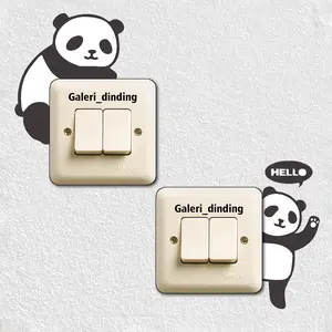 Hiasan Dinding Sticker Saklar Motif Panda Lucu Dekorasi Hiasan Sakelar Tombol Lampu On Off