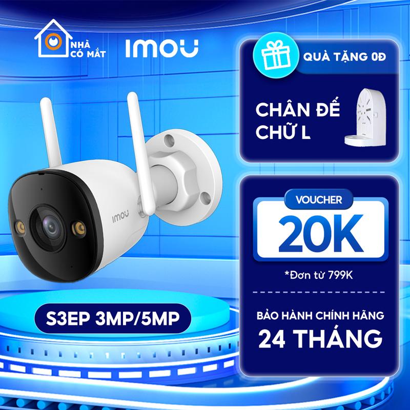 Camera Wifi ngoài trời IMOU Bullet S3EP 3MP/ 5MP I Ban đêm có màu I Đàm thoại 2 chiều I Phát hiện chuyển động I Báo động đèn nháy