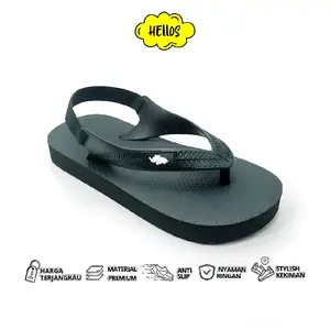 Hellos - Sandal anak anak Laki-laki/Perempuan (UNISEX) Model Super Trendy Anti Slip Karet Rubber Fashion Kaki - Filpper TODD's