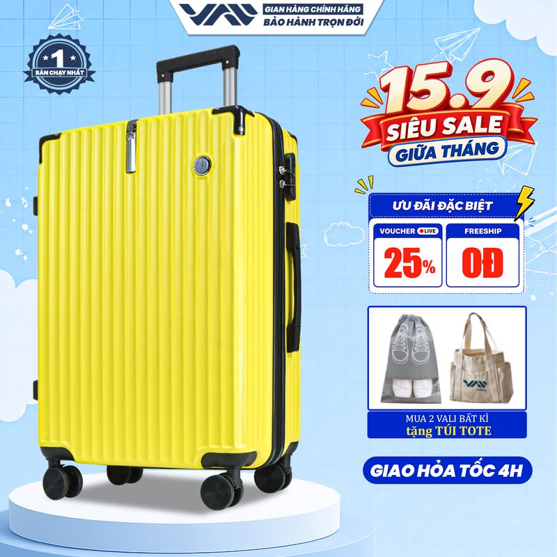 VALINY VNY04 | Vali Du Lịch ABS Siêu Nhẹ | Size 20/24 Inch | Bánh Xe Xoay 360°