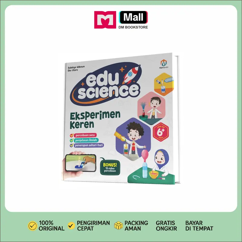 DM Bookstore - Buku Sains Anak Eduscience Eksperimen Keren untuk Anak Hardcover untuk Usia 6+ Tahun 0