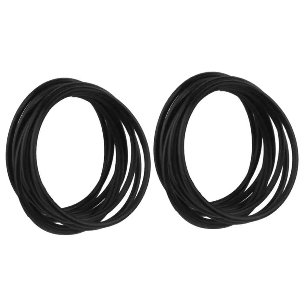 20 Piece Black Rubber Silicone Jelly Bracelet Stretchable