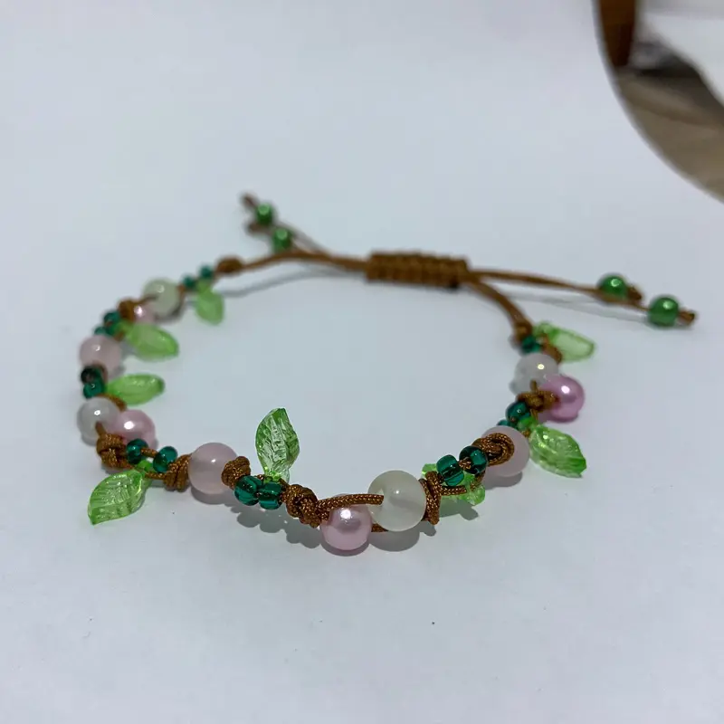 Gelang Manik-Manik Handmade Motif Daun dan Bunga untuk Gadis-Gadis - Model Bracelets 2