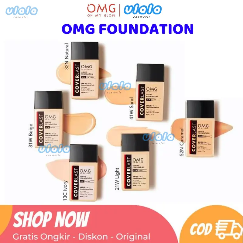 OMG Oh My Glam Coverlast Liquid Foundation SPF 20 25mL | OMG Foundation 0