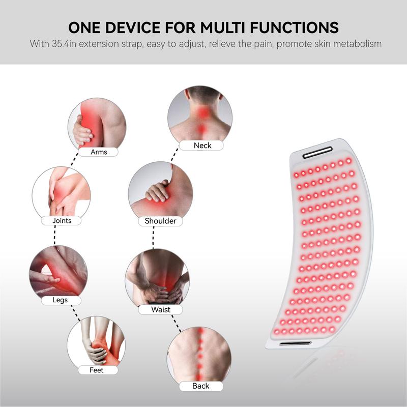 Product Introduction of Red Light Therapy Infrared Light Therapy Pad for Body Pain NIR Deep Therapy for Back Knee Hands Feet Relief Portable 660nm Home Heating Light Therapy Wrap Belt Gift for Women Men 1