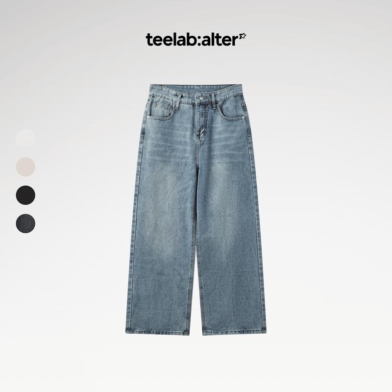 Quần Dài Local Brand Unisex Teelab Jeans Ống Rộng PS116