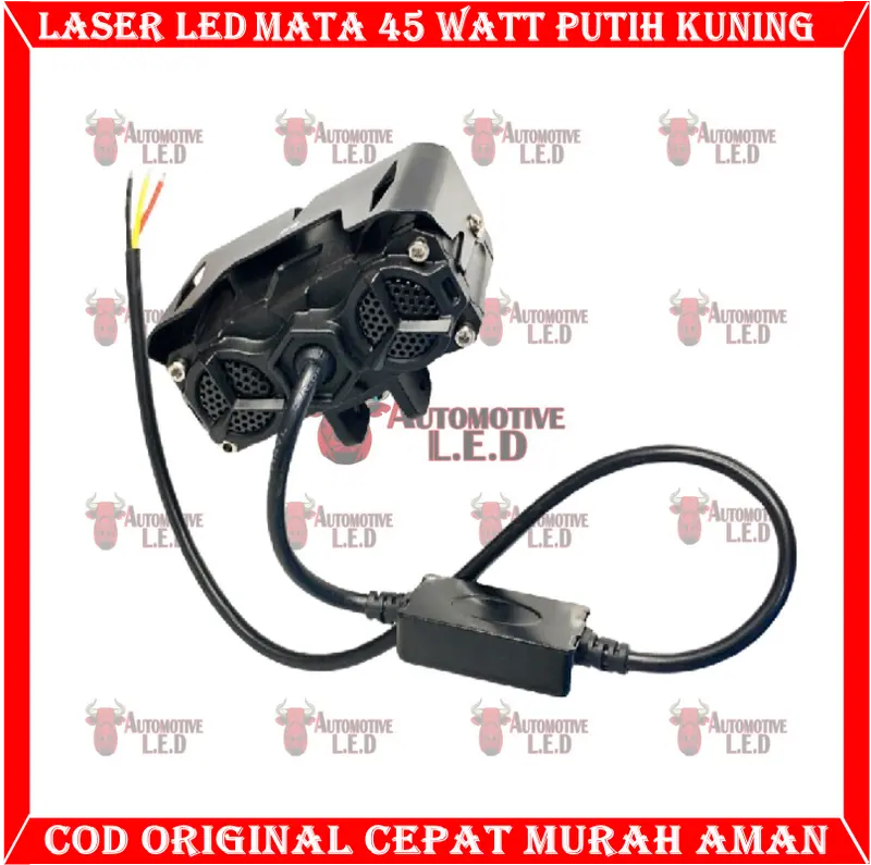 ORIGINAL X-7SEVEN LAMPU TEMBAK TEMBAK LED LASER 3 MATA FOGLAMP LED SUPERBRIGHT 45 WATT | LAMPU FOGLAMP MOBIL MOTOR 2
