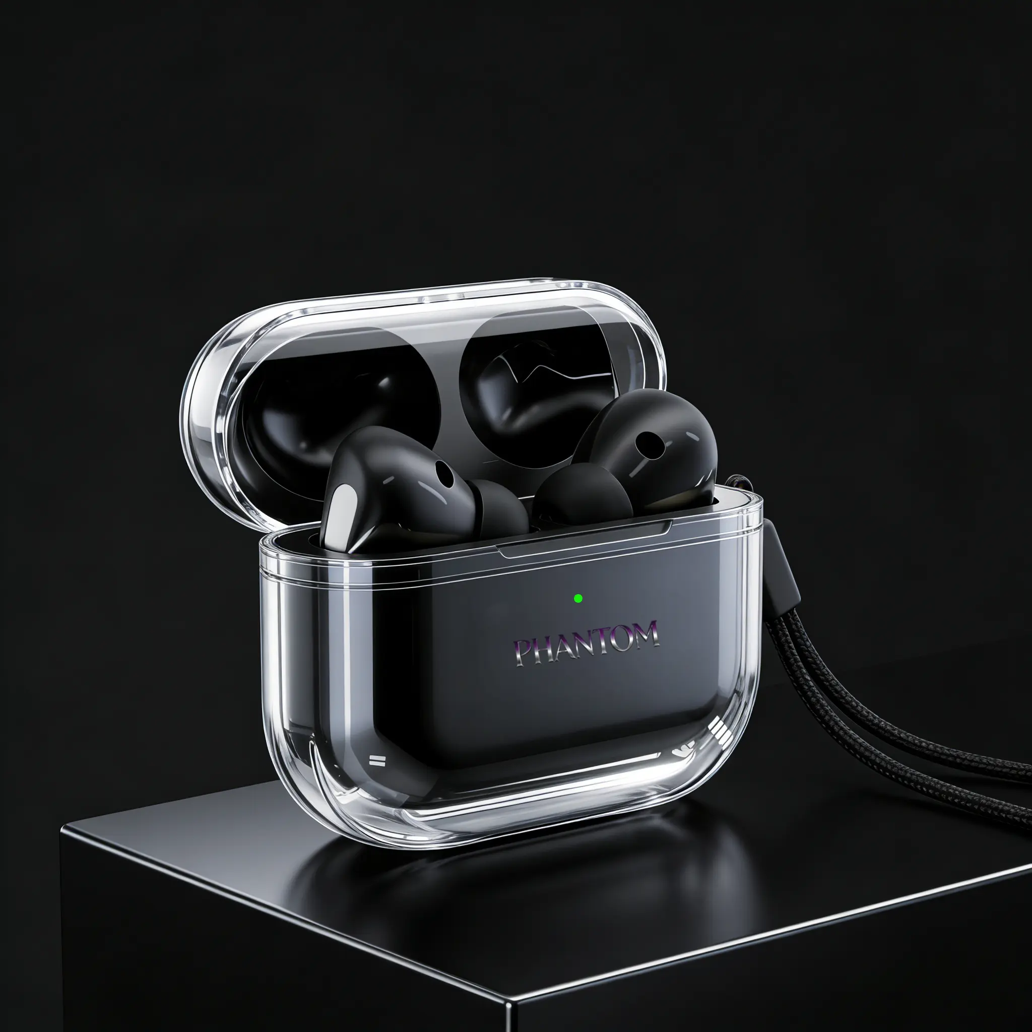 LP40 hitam Versi tali gantung + gratis stiker cant