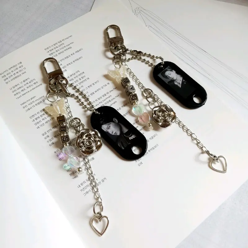 BTS Keychain Alfabet Silver Theme Version 2 0