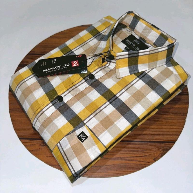 Kemeja Pria Yandet Tangan Pendek Model Terbaru Cowok Motif Kerja Dewasa Katun Distro Surfing Casual Baju - Santai, Panjang, Merah, Jeans, Slim, Hitam, Nyaman, Lembut, Formal, Biru Kotak Hem 4