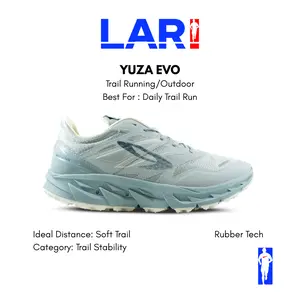 910 Nineten Yuza Evo Abu Muda/Putih Gading Sepatu Lari Trail Running , Outdor , Tracking