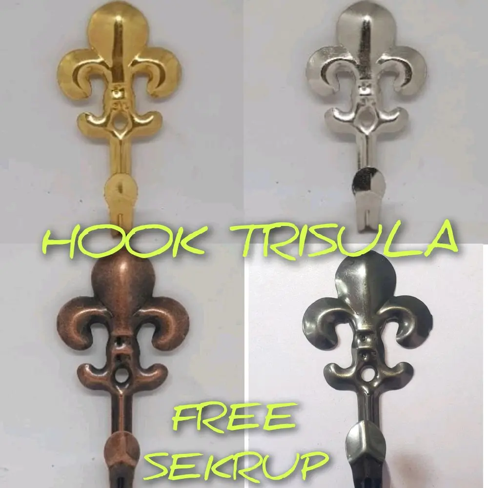 Hook Besi Trisula Gorden Huk Jangkar Gordyn Pengait Tali Hordeng Cantolan Gordeng
