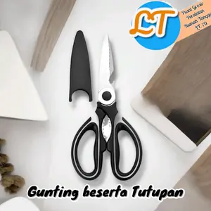 (LT.ID) Gunting Dapur Multifungsi Stainless Steel Kitchenware