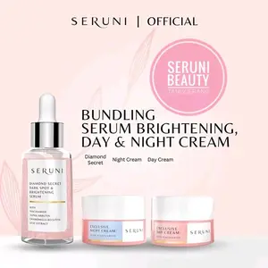 Seruni - Paket Bundling Serum Brightening dark spot + Day Cream + Night Cream Seruni Skincare / Dapat Mencerahkan Wajah dan Menghilangkan Flek hitam Pencerah