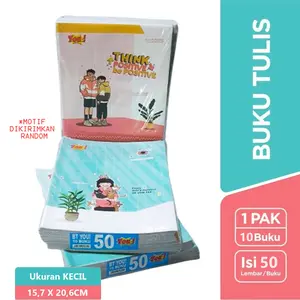 (Harga Per Pak isi 10) Buku Tulis 50 Lembar You by Kiky BUKU TULIS MURAH 38 LEMBAR MERK YOU BY KIKY Buku Tulis You Kiky 30 Halaman Motif Random notebook mini