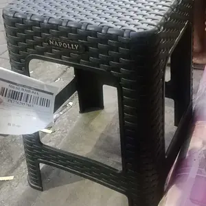 KURSI BASO NAPOLLY MOTIF ROTAN HITAM / BANGKU BASO NAPOLLY ORIGINAL Plastik Furniture