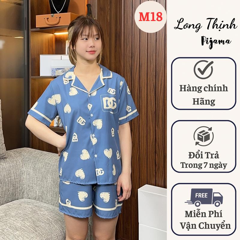 Pijama Mẫu Mới Đồ Bộ Ngủ Lụa Nữ Họa Tiết Thỏ Mới  Kiểu Dáng Hiện Đại Chất Lụa Thoáng Mát Full Size - Có thể giặt máy- Mùa Hè 1