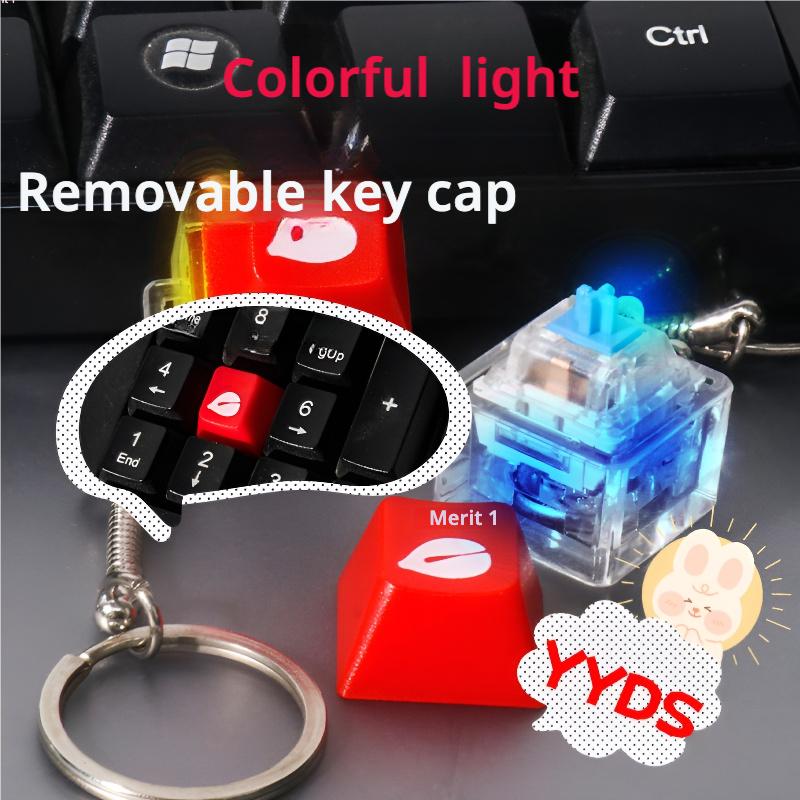 Light-Up Stress Relief Keychain Electronic Keyboard Button 2