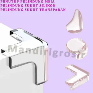 Sudut Penutup Pelindung Transparan Pelindung Sudut Meja Pelindung Sudut Silikon 4pcs