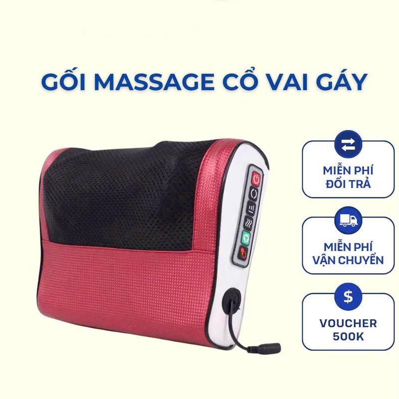  Gối Massage CỔ VAI GÁY Hồng Ngoại 20 Bi Cao Cấp Mát-xa TOÀN  Thân Giảm Đau Nhức Mỏi BH 12 THÁNG 