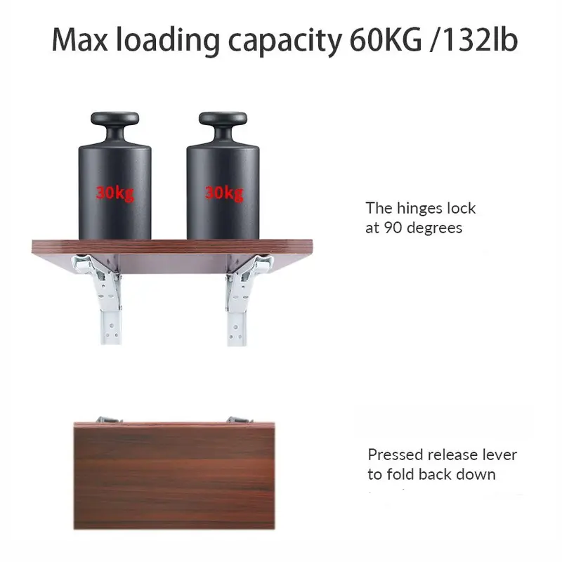 COD XIDA Bracket Siku Rak Dinding Penyangga Stainless Steel 60kg 2 PCS - NED-6112 Terbaru 1