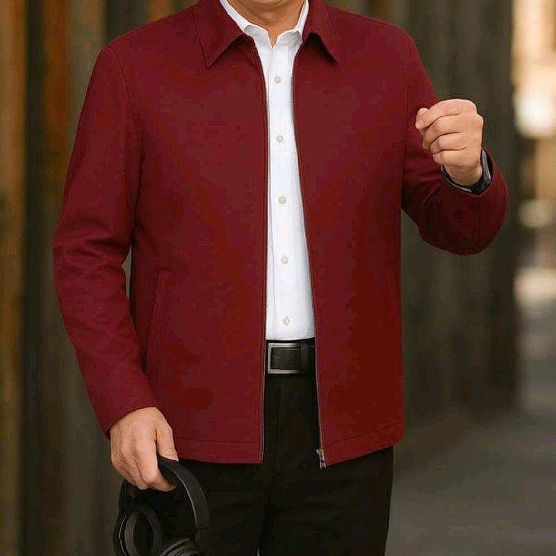 Jasket  santri pria jasket formal jasket Katun Polos Dewasa Keren  Casual 2