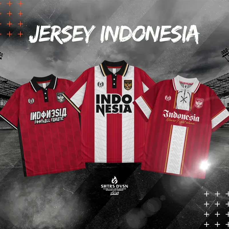 T-shirt Jersey Indonesia Premium Vintage Football Terbaru 1