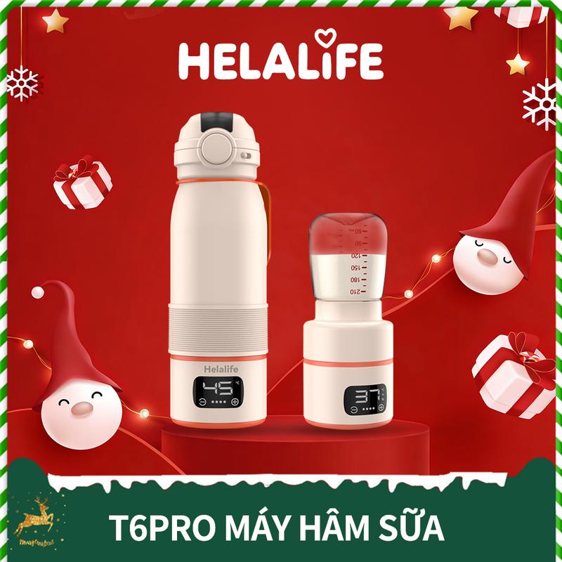 Ấm đun nước và máy hâm sữa di động cho Em Bé Mini Helalife T6Pro Dung tích 500ml Có thể hâm nóng đến 100 độ Bảo hành miễn phí một năm VN