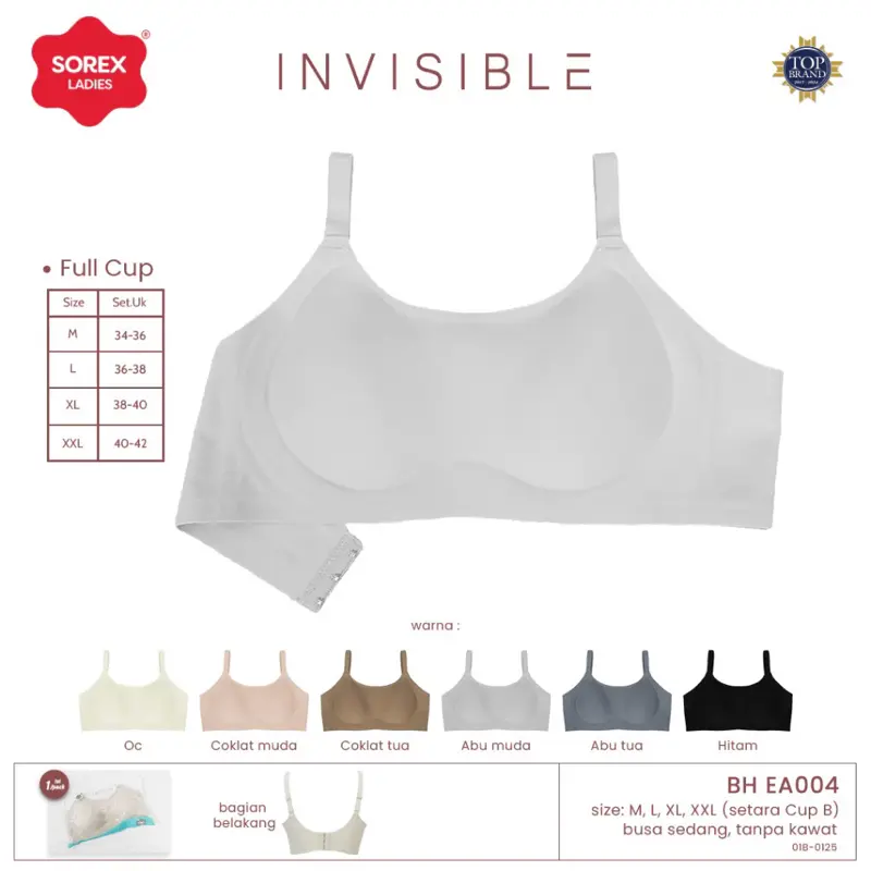 ￼Bra SOREX EA004 invisible cup B to C no kawat Full cup bra daily kait