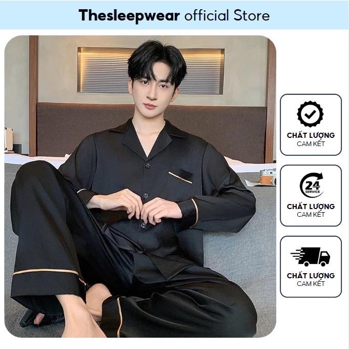 The sleepwear - Bộ Pijama Lụa latin cao cấp cộc tay  -BL06 - Đồ ngủ lụa Latin mặc nhà cho nam và nữ