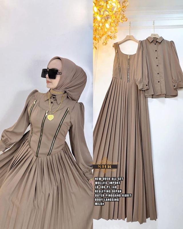 SHR MAXI DRESS PRINCES SALUR WOLPIS ORI SHR 100% KODE GAMIS INCESS Dengan Desain Elegan dan Nyaman