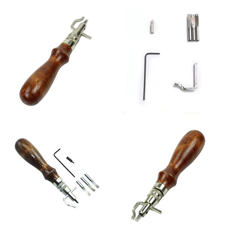 Product Introduction of 7 in 1 Multipurpose Leather Craft Tool Sew&Crease Leather Edge Beveler Tool Set 28