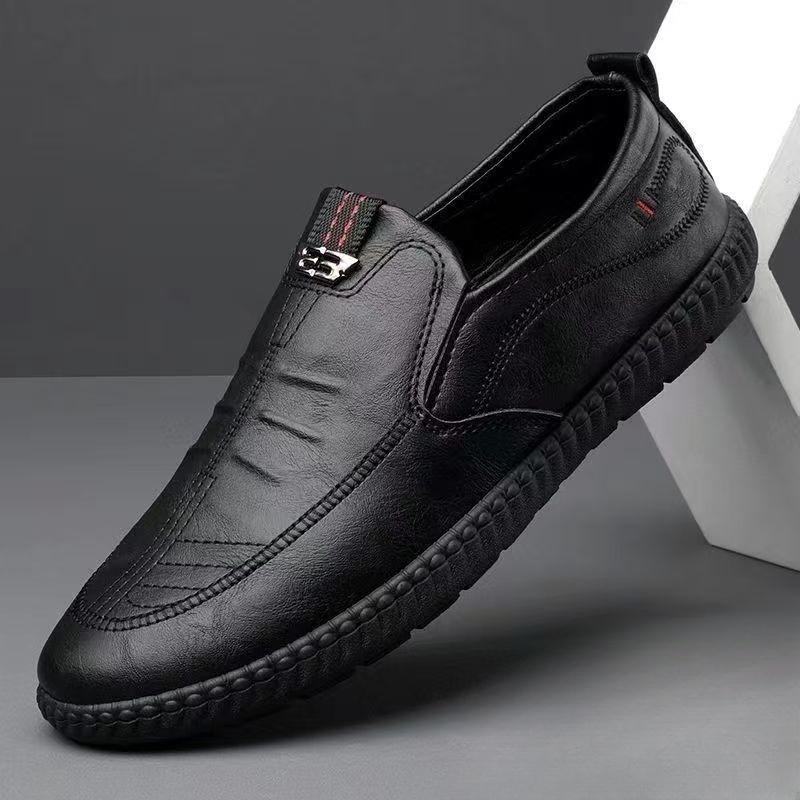 Giày da nam slip-on mẫu mới mùa xuân 2026, đế mềm, bề mặt mềm, phong cách thường ngày, giày cho bố, giày lái xe, giày da nam thường ngày