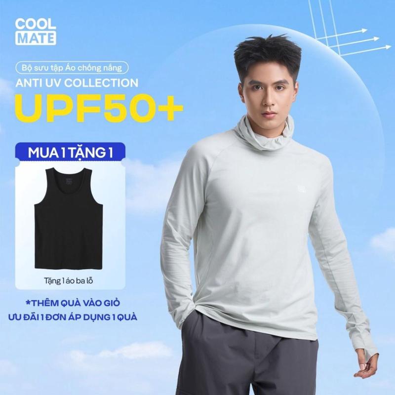 Áo chống nắng Quick Dry Sun Protection UPF50 chống UV, thoáng mát, Áo hoodie tránh nắng Coolmate