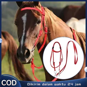 Standar Ukuran Briddle Pvc Tanpa Bit Warna Biru Hitam Kombinasi Bitless Briddle Untuk Kuda Horse Briddle Equestrian Briddle