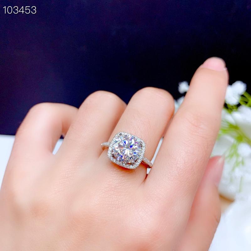 CA-01 Trang sức bc925 nhẫn mặt vuông phụ kiện thời trang sang trọng quà tặng sale