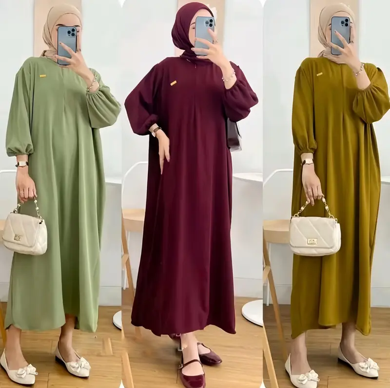 [BUNDLE 3 PCS] AMANDA MIDI DRESS CRINKLE AIRFLOW PREMIUM  Ootd Gamis Jumbo 0