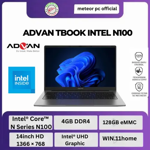 Advan TBook Intel n100/4gb/128gb/14'' win 11 home