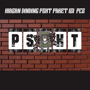 Hiasan dinding PSHT paket isi 5pcs,Free stiker