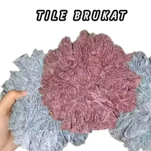 Tile Brukat Cemol Hijab Ikat Rambut aksesoris souvenir murah tali rambut kunciran Elegan Scrunchies