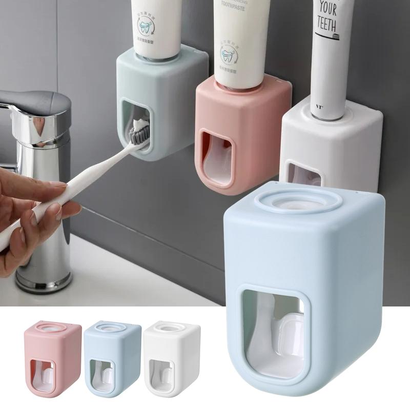 Dụng Cụ Lấy Dụng Cụ lấy Kem Đánh Răng Tự Động, Chống Bụi, Treo Tường, Không Cần Đục Lỗ, Làm Bằng Nhựa, Có Thể Tháo Rời, Phụ Kiện Phòng Tắm