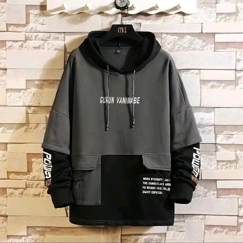 Terlaris Sweater Hoodie Korea Mod l Baru  Pria Wanita Bahan Lembut Tebal Keren Panjang Tangan Distro Unisex Fleece Sports Loose-fitting vneck short sleeve willow green t-shirt 2