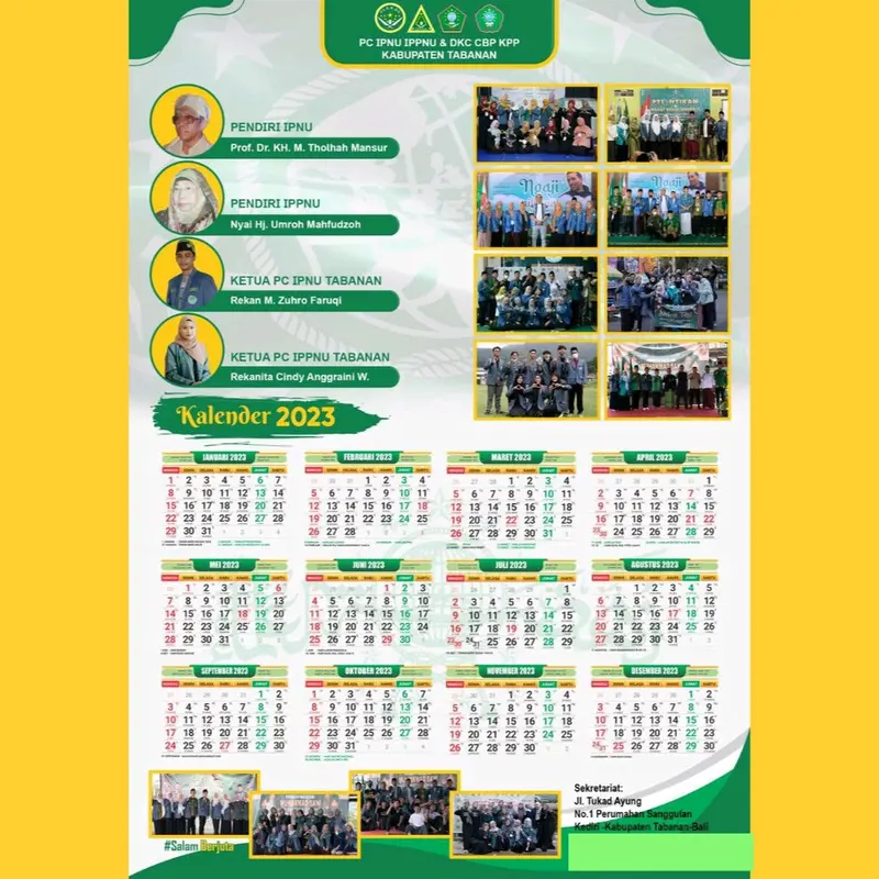 Kalender Custom Satu Lembaran Untuk Pribadi, Komunitas, Toko, Usaha, Lembaga, Dinas, dll Foto 4