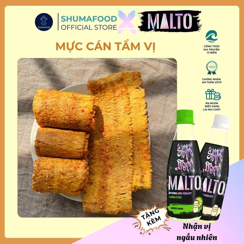 Khô Mực cán tẩm gia vị nha trang 150g SHUMAFOOD dày cơm dai ngon ngọt hậu Snack Ăn Vặt