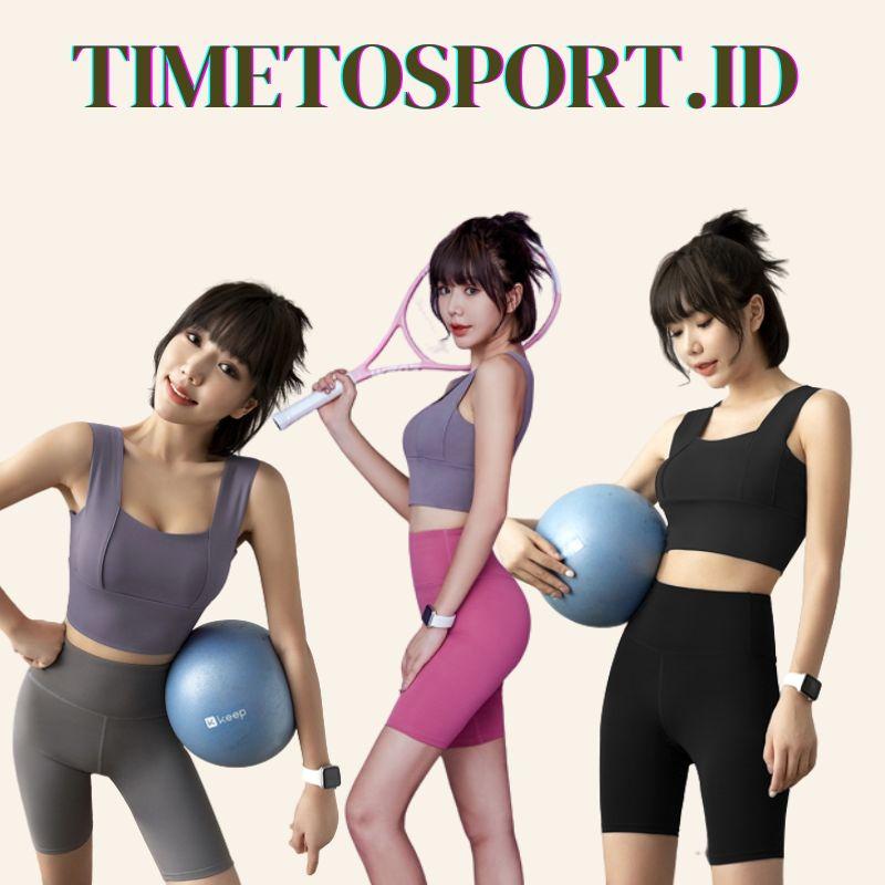 TIMETOSPORT Celana Pendek Olahraga Hight Waist Fitness Pants Import Premium 1004 1
