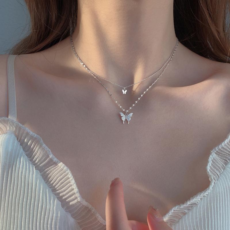 925 Sterling Silver Pendant Necklace Unique Casual Butterfl - TikTok ...
