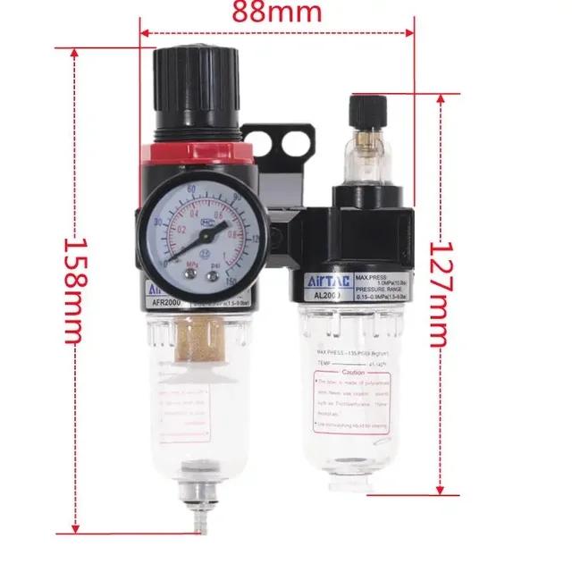Product Introduction of 1/4'' Air Filter Regulator AFC2000 Pneumatic Tools Pressure Gauge Switch Compressor Moisture Trap Oil Water Separator 0