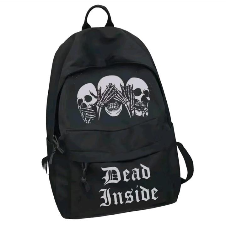 Zafran bags-Tas Ransel Sekolah pria Wanita Smp Sma Tas Casual Karakter Backpack Multifungsi Dead inside 0