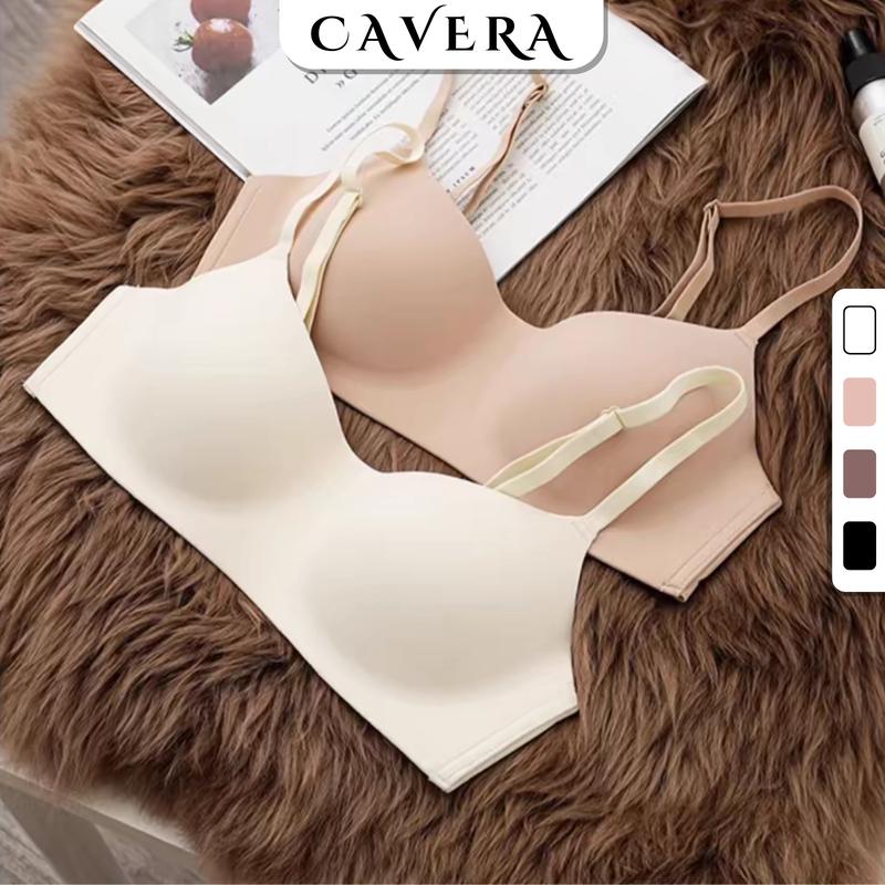  Set 3 Áo lót mỏng đúc su CAVERA áo ngực không gọng đệm mỏng không nâng Bra Nữ áo lưng su thạch -- VNA141 